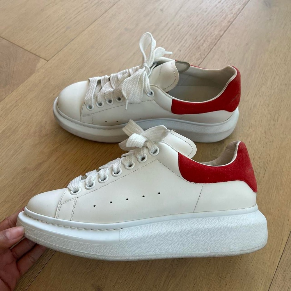 Alexander McQueen White and Red Women's Sneakers